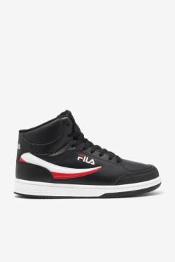 παπουτσια μπασκετ Fila Bbn 92 Mid ανδρικα μαυρα ασπρα κοκκινα | Fila578PE