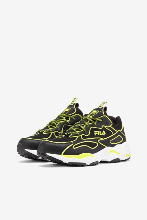 Neon Αθλητικά Παπούτσια Fila Ray Tracer γυναικεια μαυρα κίτρινα ασπρα | Fila238MS