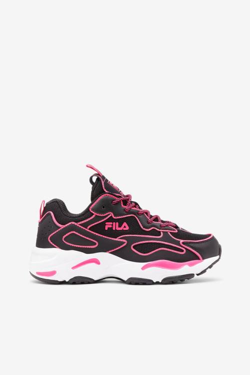 Neon Αθλητικά Παπούτσια Fila Ray Tracer γυναικεια μαυρα ροζ ασπρα | Fila532HB