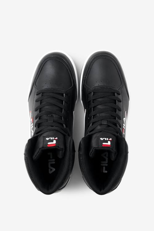 παπουτσια μπασκετ Fila Bbn 92 Mid ανδρικα μαυρα ασπρα κοκκινα | Fila578PE